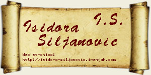 Isidora Siljanović vizit kartica
